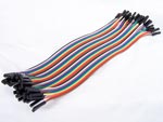 200mm Female to Female Jumpers - Ribbon of 40 wires
