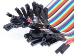 200mm Female to Female Jumpers - Ribbon of 40 wires