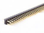 40 pin 2.54mm snappable dual row header - Gold Plated