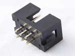 IDC Male connector (shrouded header), 6 pin