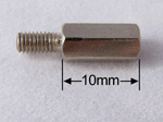 Hex Spacer, Nickel Plated, Male/Female, M3, 10mm - Pack of 25