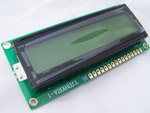 16 x 2 character LCD module with yellow/green backlight