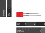 LED 2x5x7mm Rectangular Red