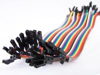 200mm Female to Female Jumpers - Ribbon of 40 wires