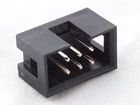 IDC Male connector (shrouded header), 6 pin