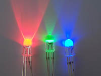 LED waterclear Red/Green/Blue (RGB) 5mm common cathode