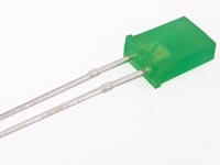 LED 2x5x7mm Rectangular Green